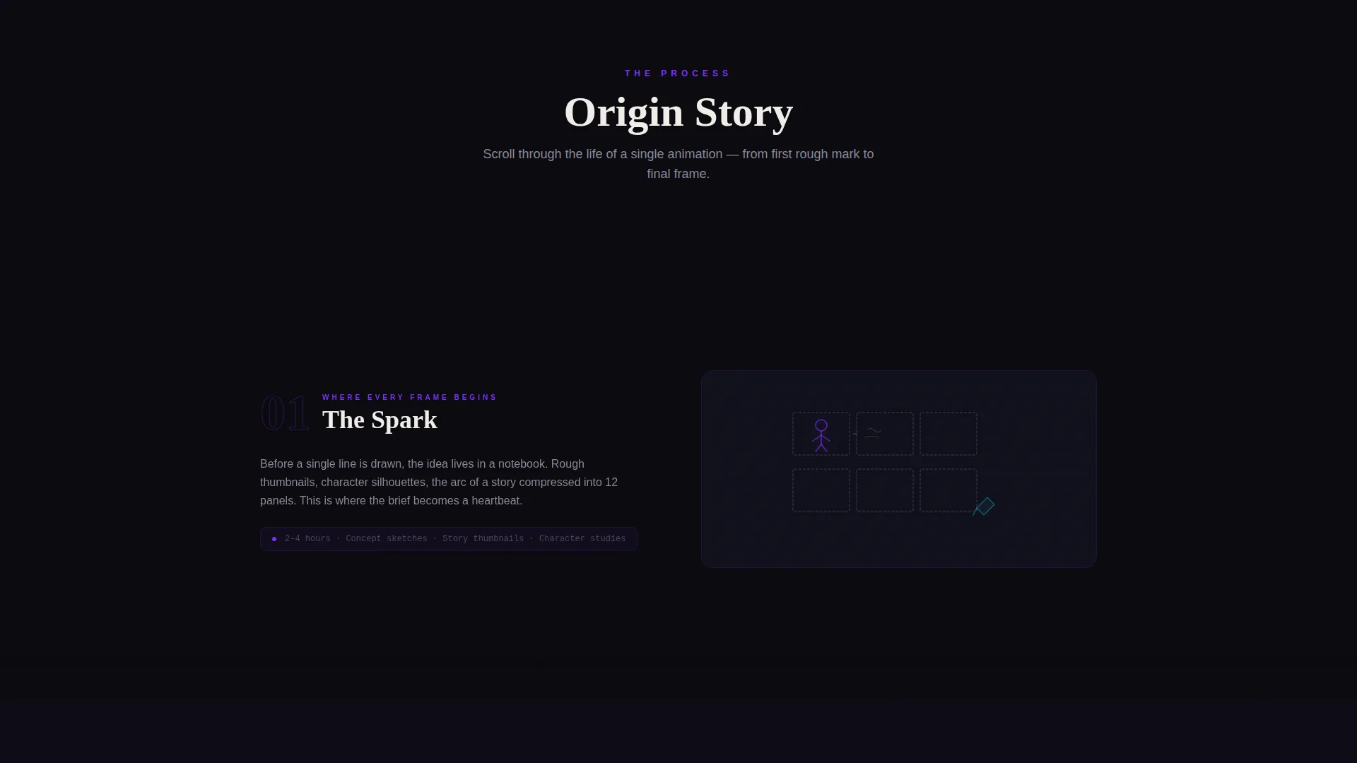 Cinematic 2D Animation Studio Landing Page Template