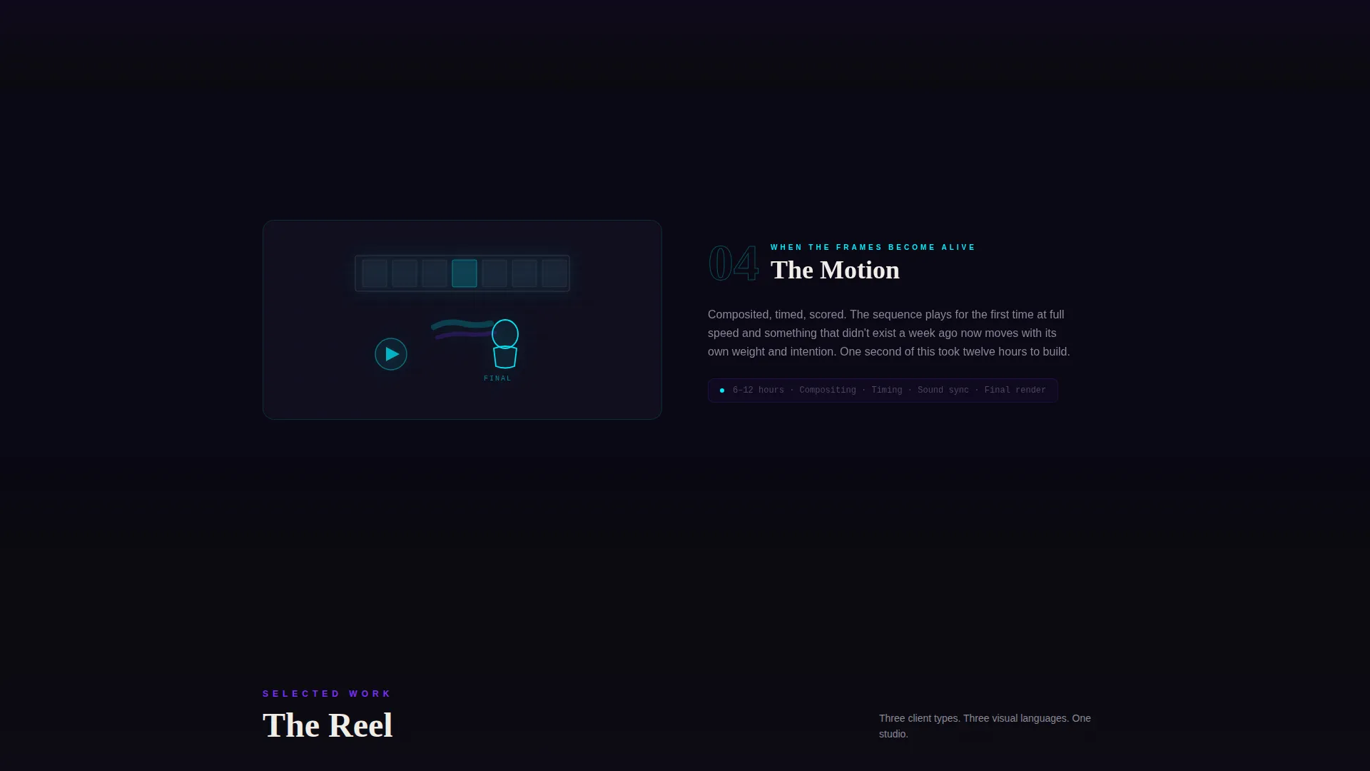 Cinematic 2D Animation Studio Landing Page Template