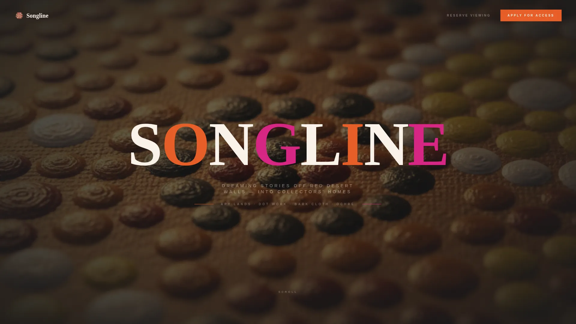 Immersive Aboriginal Art Gallery Landing Page