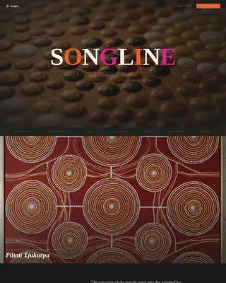 Immersive Aboriginal Art Gallery Landing Page