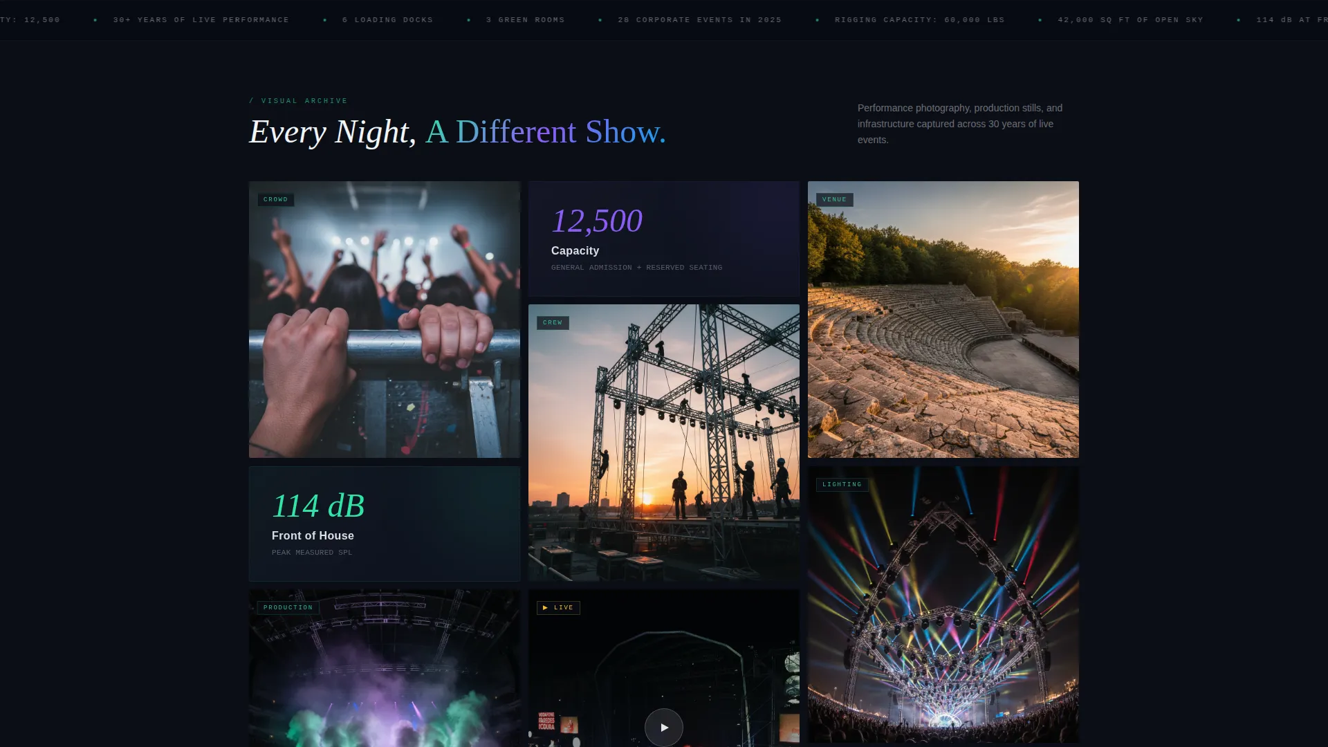 Outdoor Venue Landing Page Template