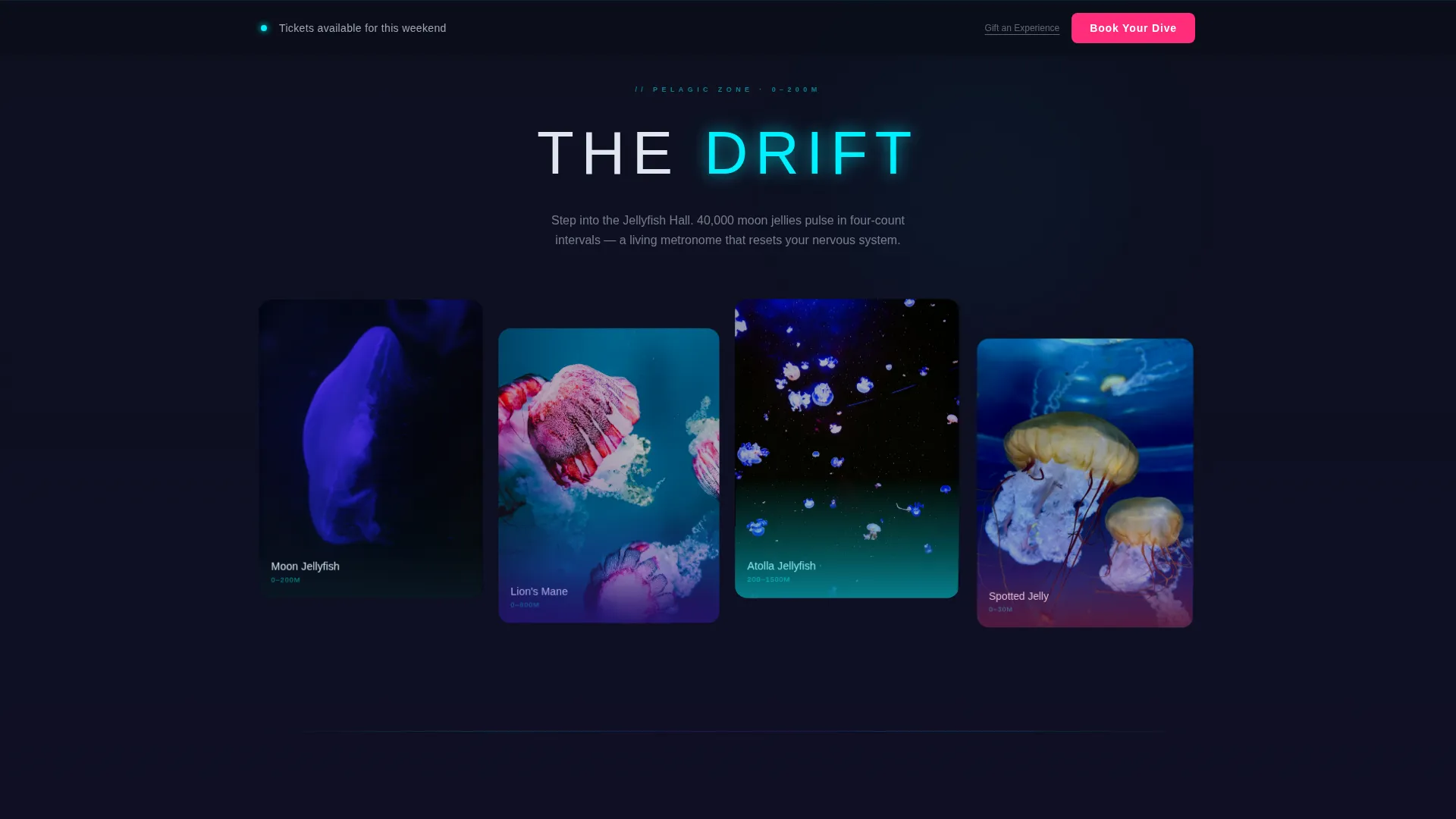 Immersive Aquarium Landing Page Template
