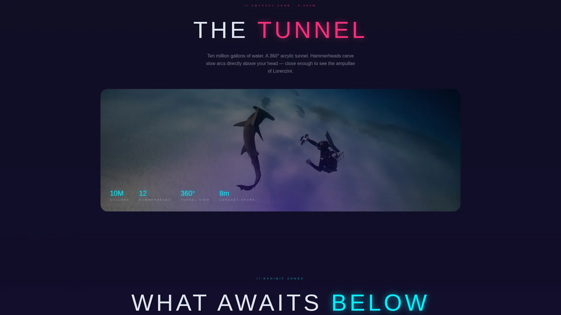 Immersive Aquarium Landing Page Template