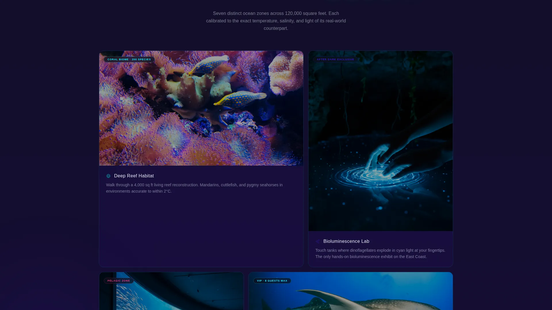Immersive Aquarium Landing Page Template