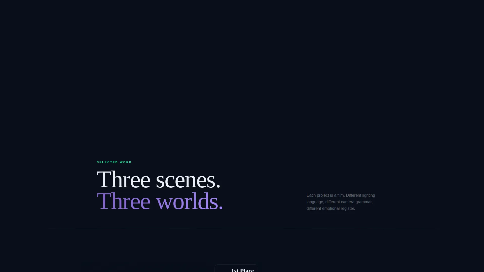 Immersive Architectural Visualization Landing Page