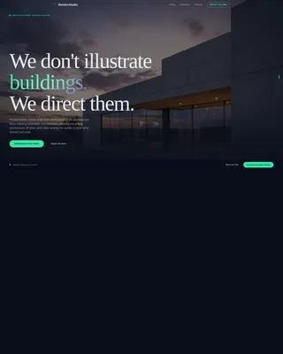 Immersive Architectural Visualization Landing Page