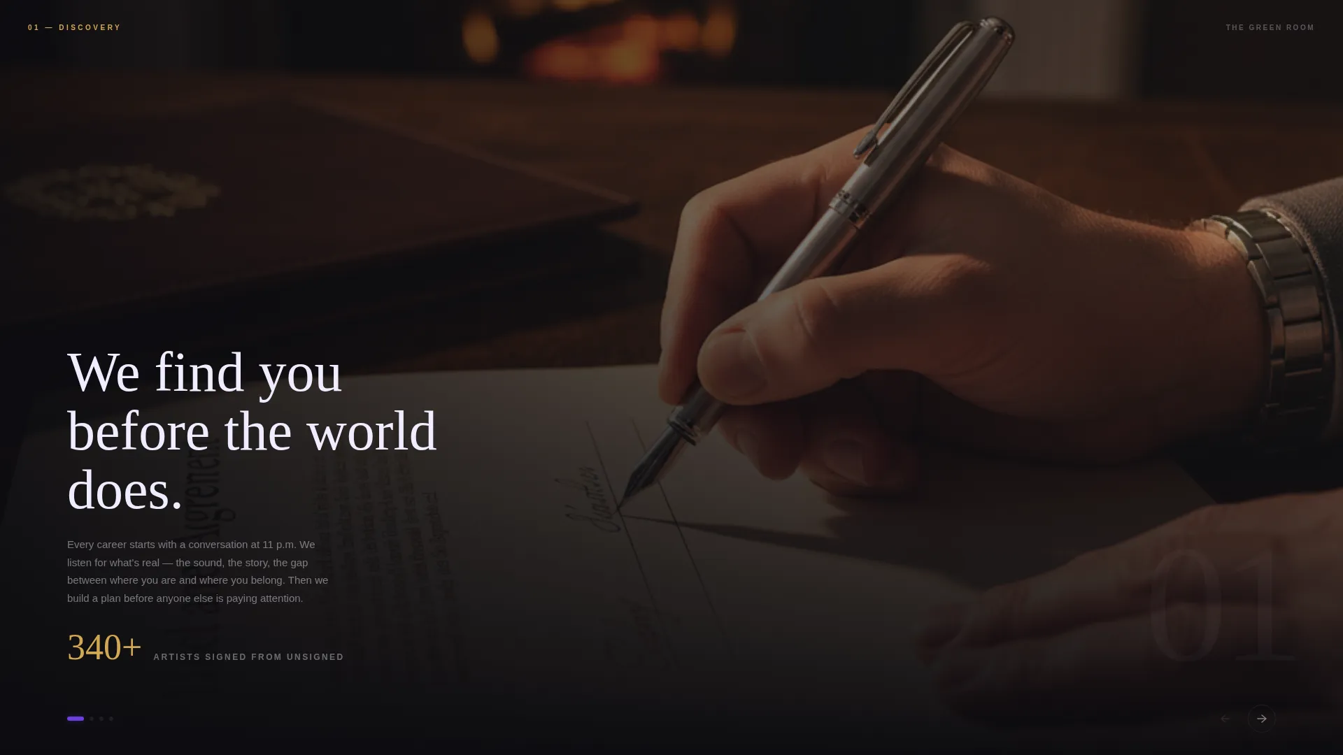 Artist Management Landing Page Template