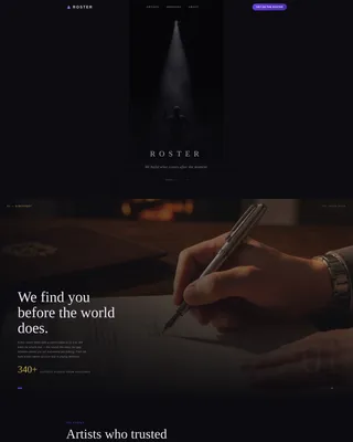 Artist Management Landing Page Template