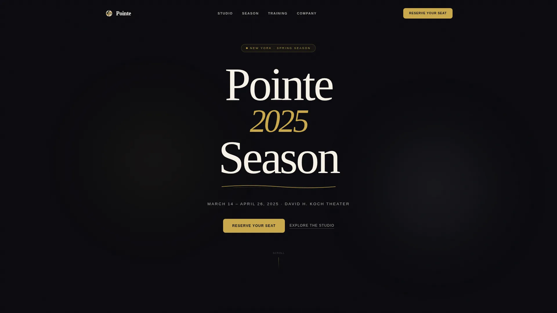 Elegant Ballet & Dance Studio Landing Page Template