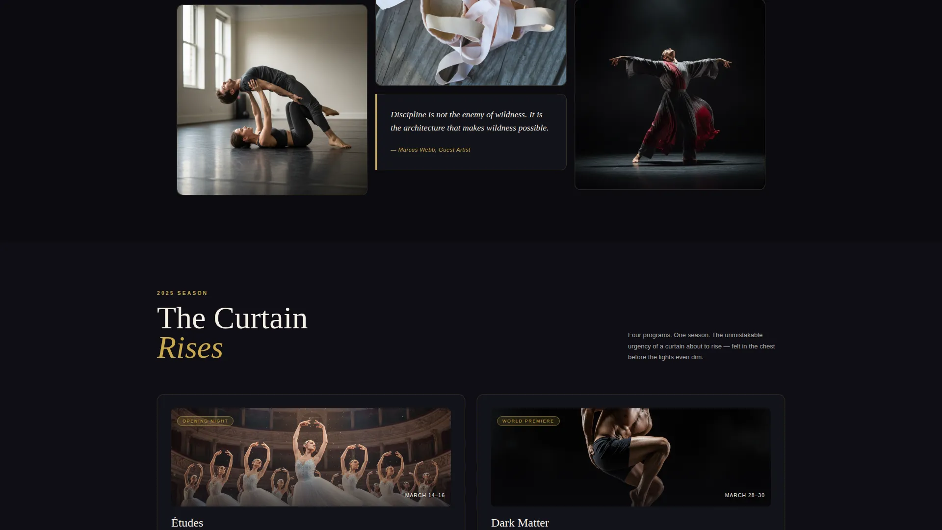 Elegant Ballet & Dance Studio Landing Page Template