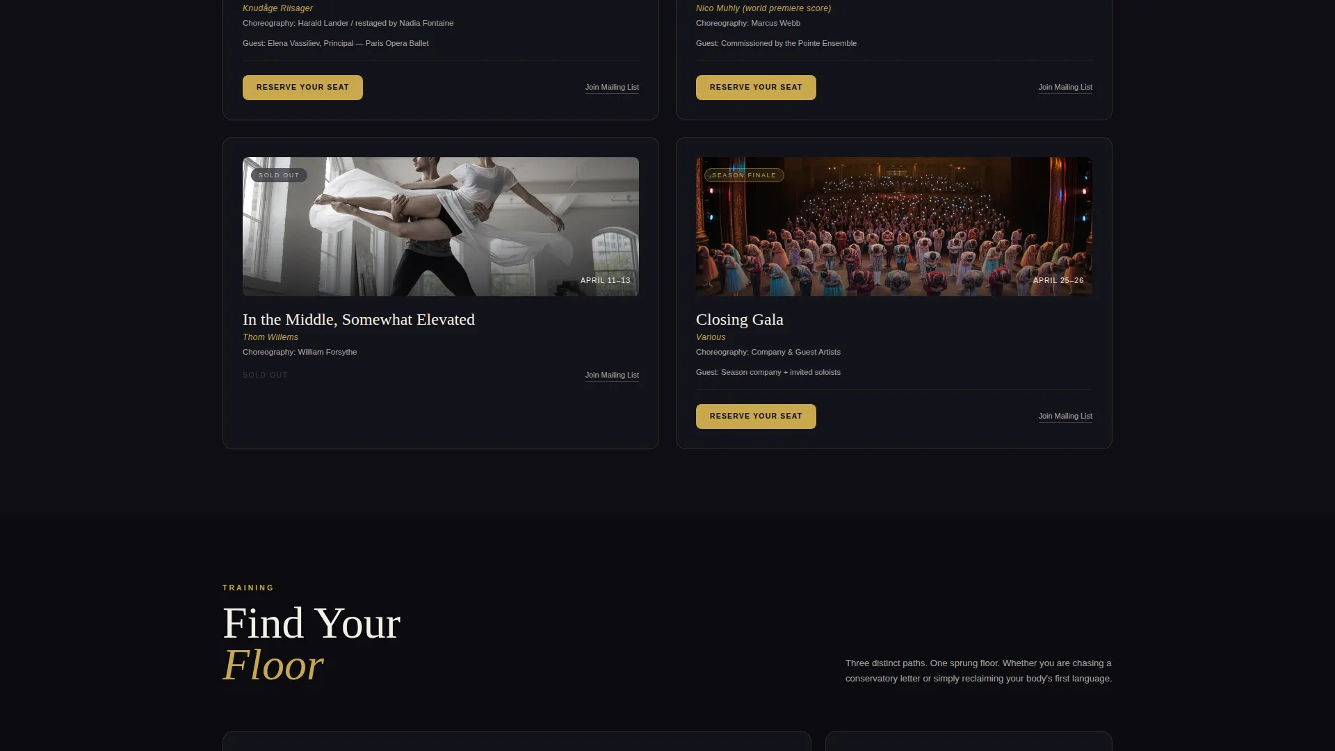 Elegant Ballet & Dance Studio Landing Page Template