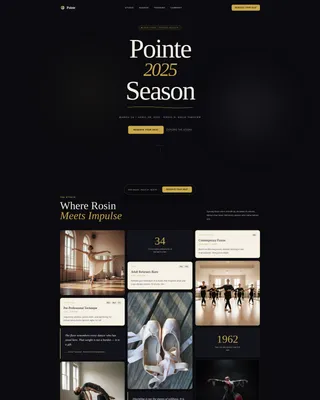Elegant Ballet & Dance Studio Landing Page Template