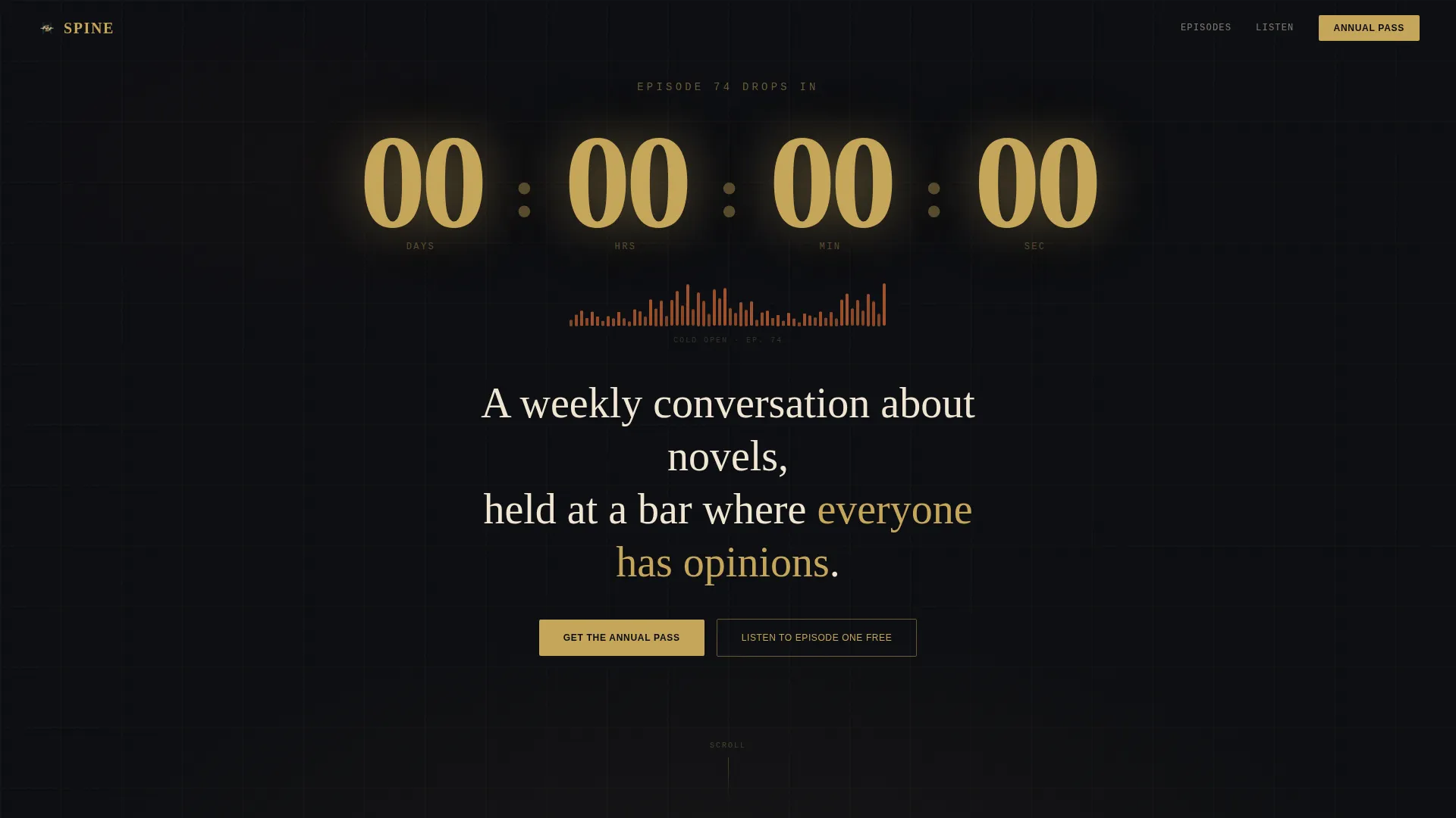 Immersive Book Podcast Landing Page Template