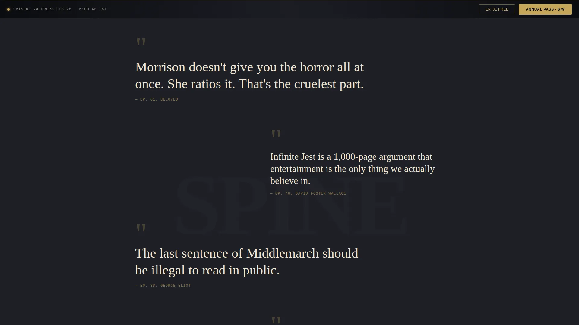 Immersive Book Podcast Landing Page Template
