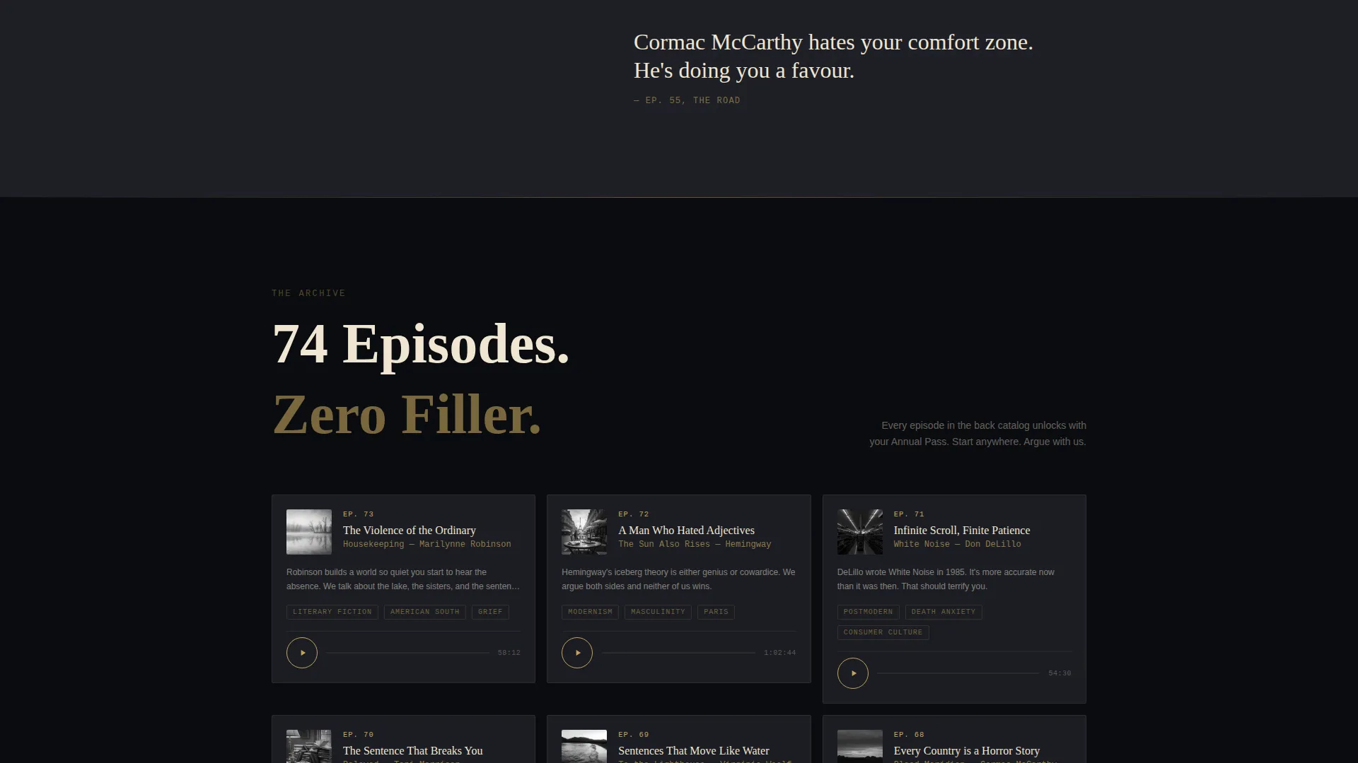 Immersive Book Podcast Landing Page Template