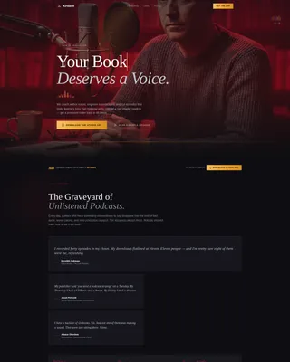 Book Podcast Production Landing Page Template