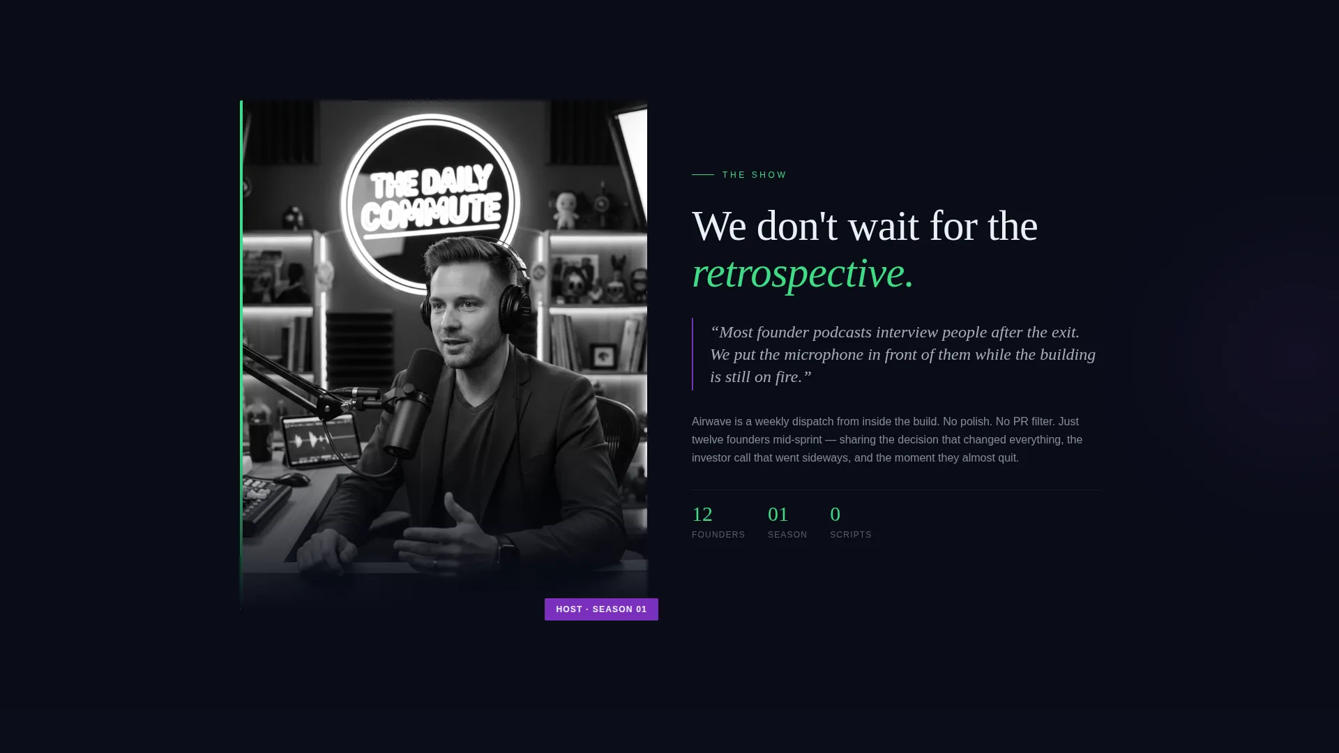 Business & Entrepreneurship Podcast Landing Page