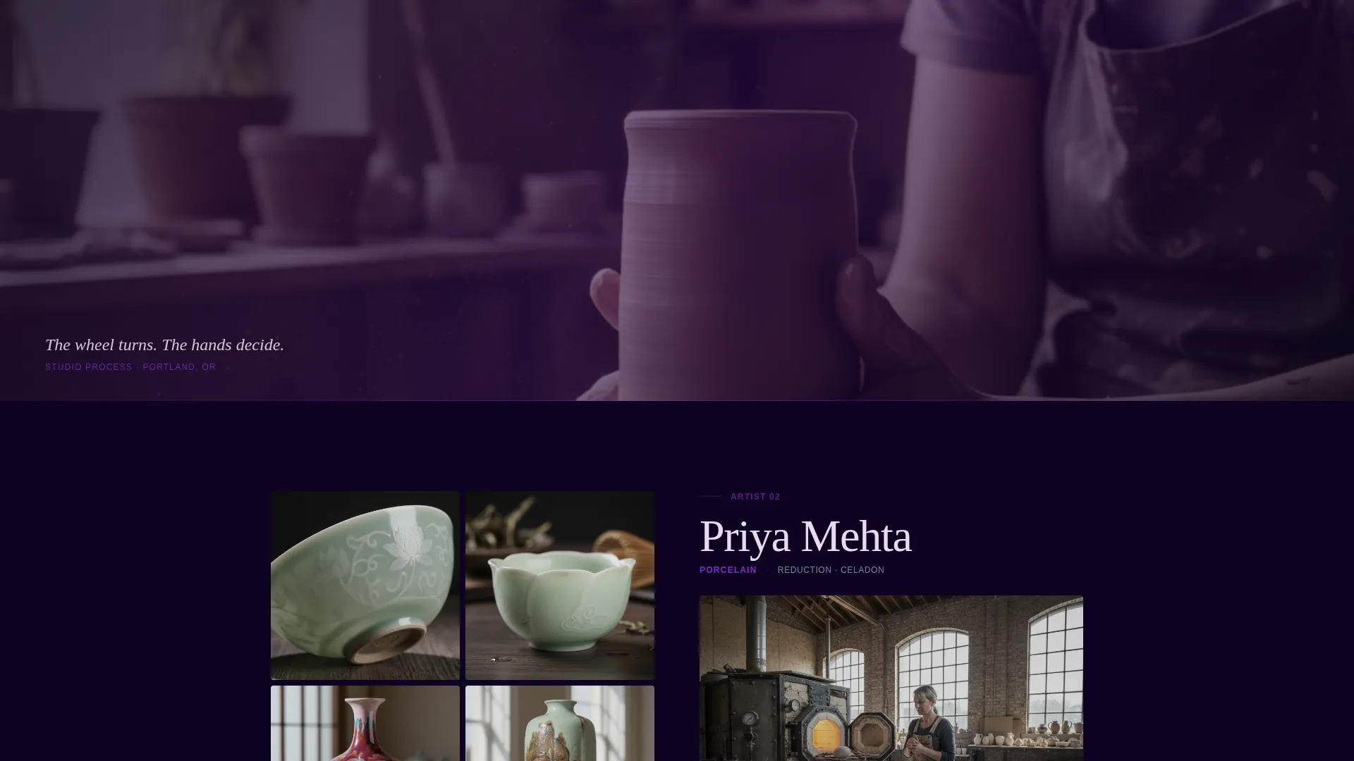 Ceramic Gallery Event Landing Page Template