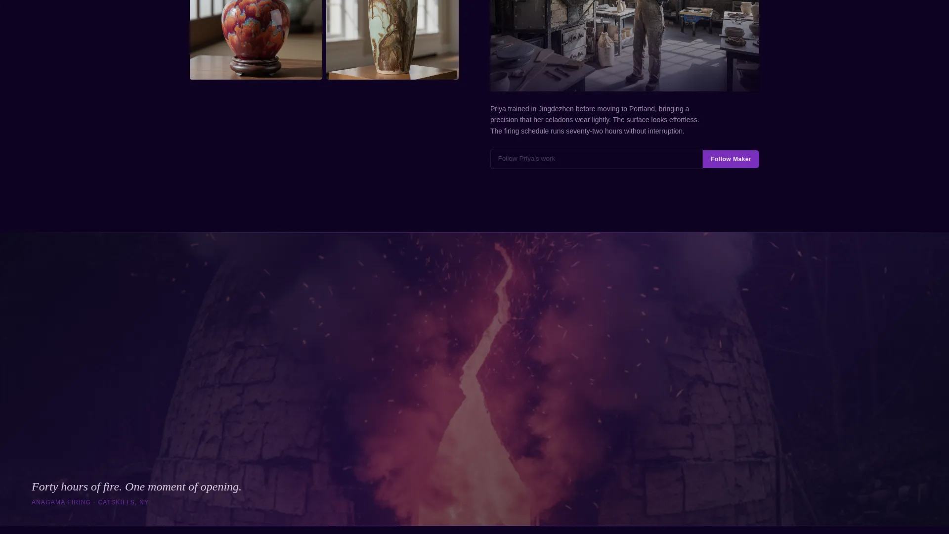 Ceramic Gallery Event Landing Page Template