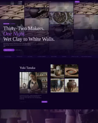 Ceramic Gallery Event Landing Page Template