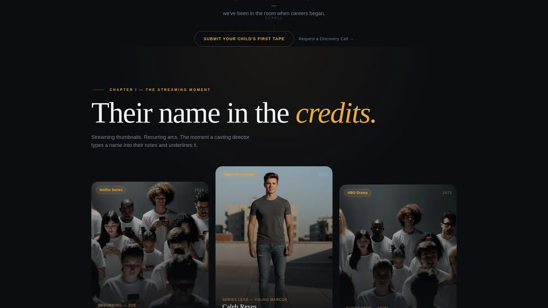 Talent & Artist Management Specialist Professional Website Template