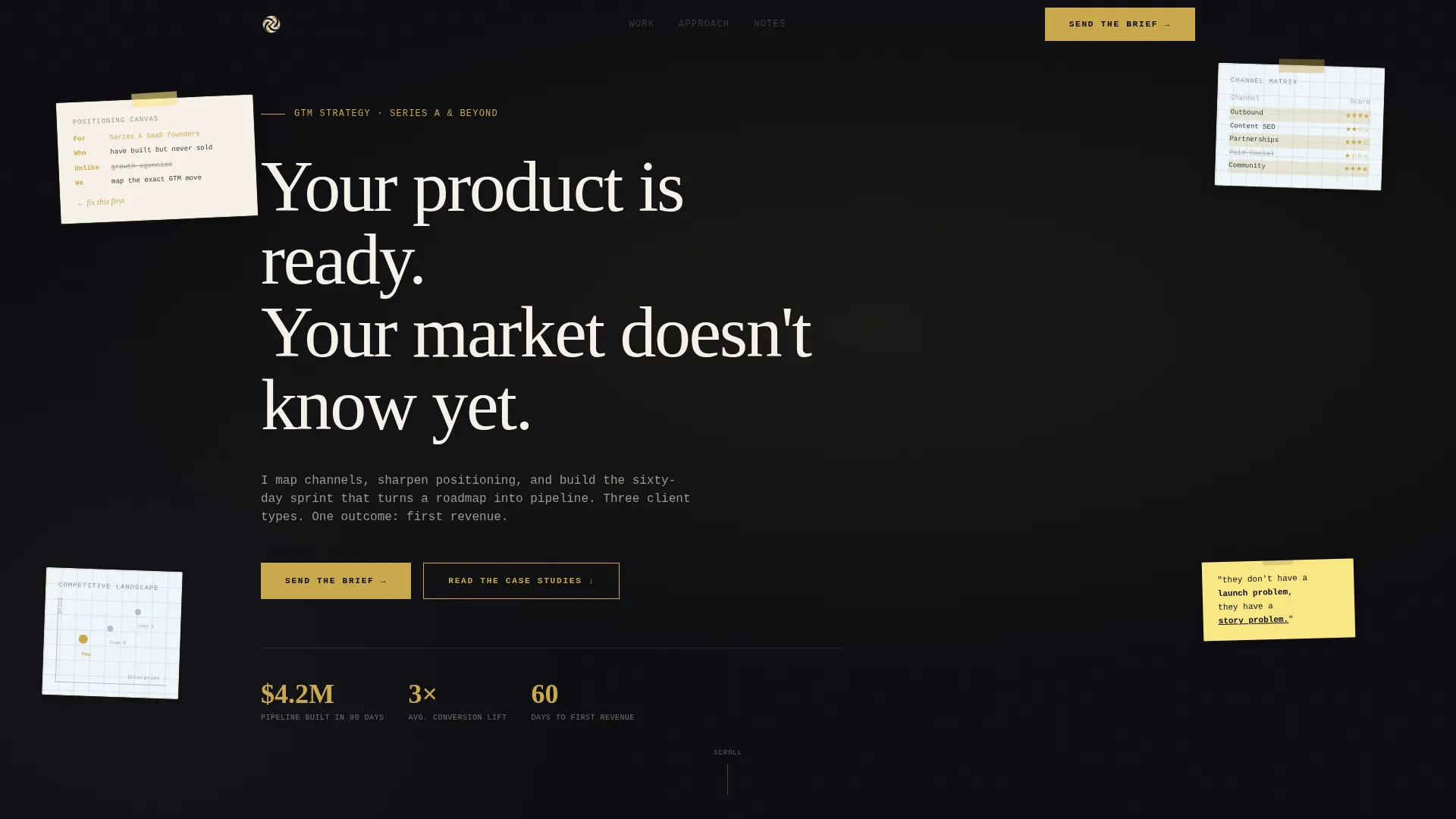 Go-to-Market Consultant Landing Page Template