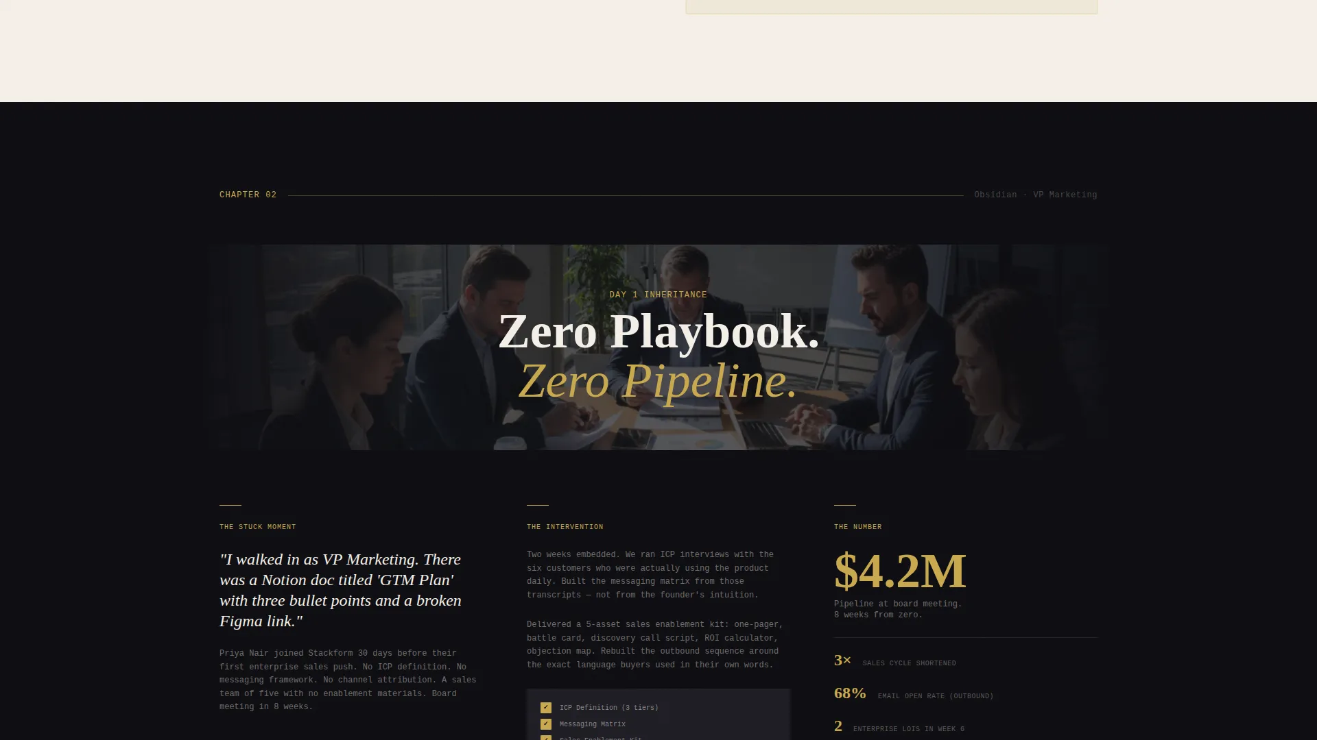 Go-to-Market Consultant Landing Page Template