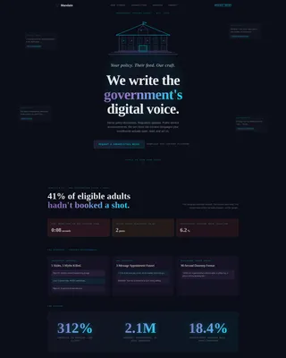 Immersive Government Content Agency Landing Page