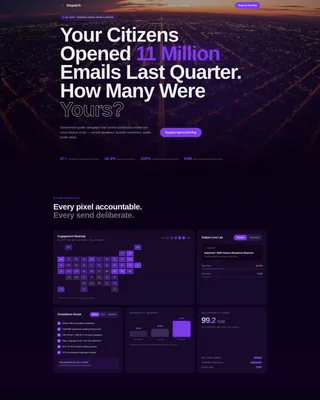 Government Email Marketing Agency Landing Page