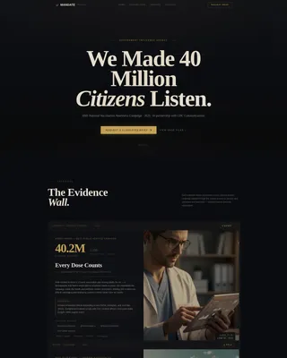 Government Influencer Marketing Agency Landing Page