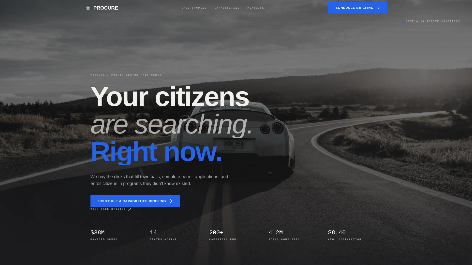 Government PPC Agency Landing Page Template