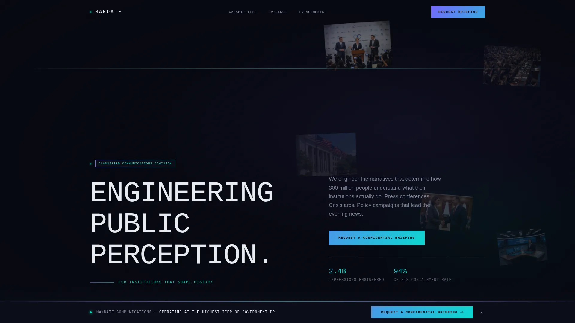 Government PR Agency Landing Page Template