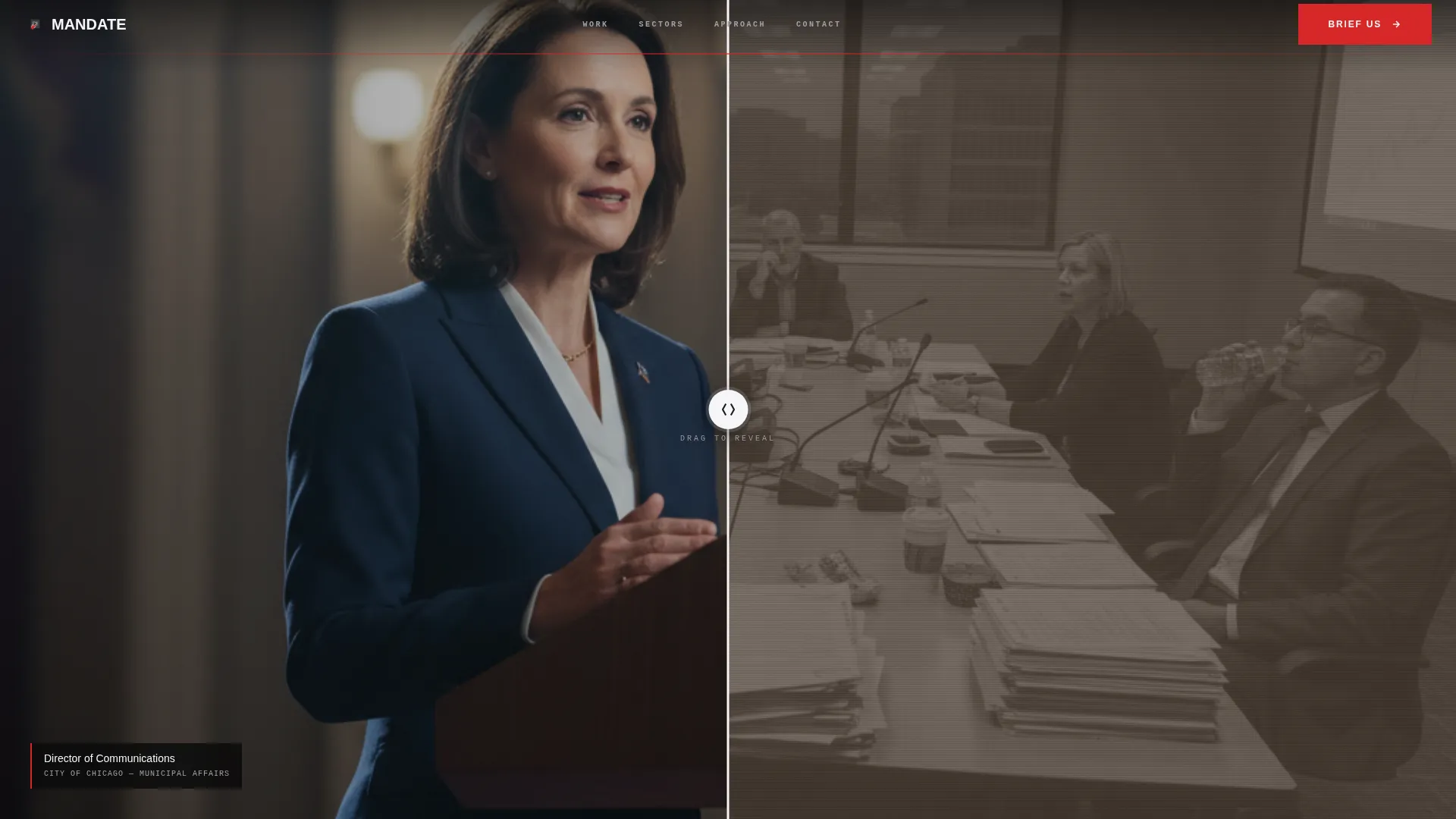 Cinematic Government Agency Landing Page Template