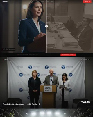 Cinematic Government Agency Landing Page Template