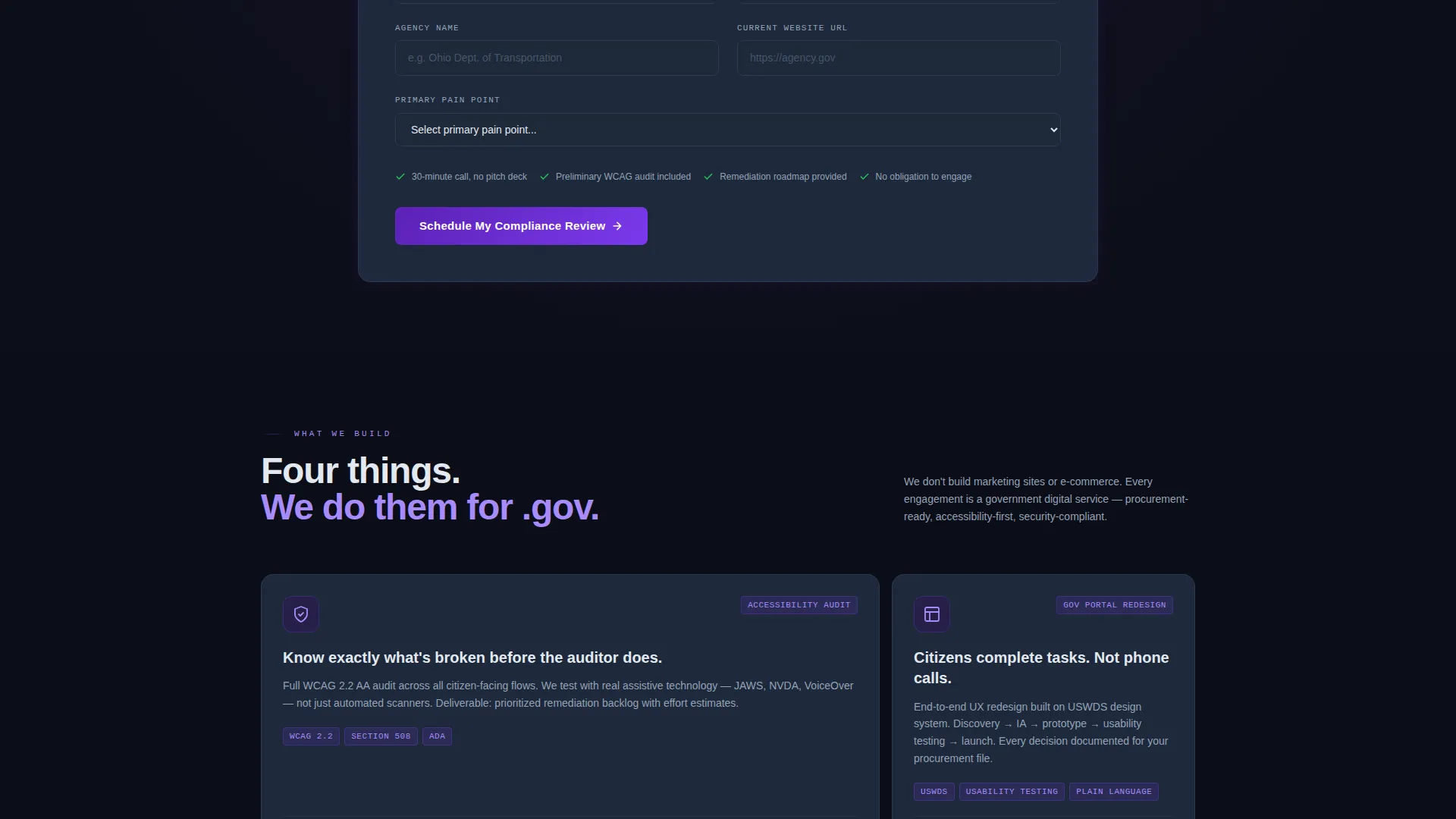 Government Marketing Agency Landing Page Template