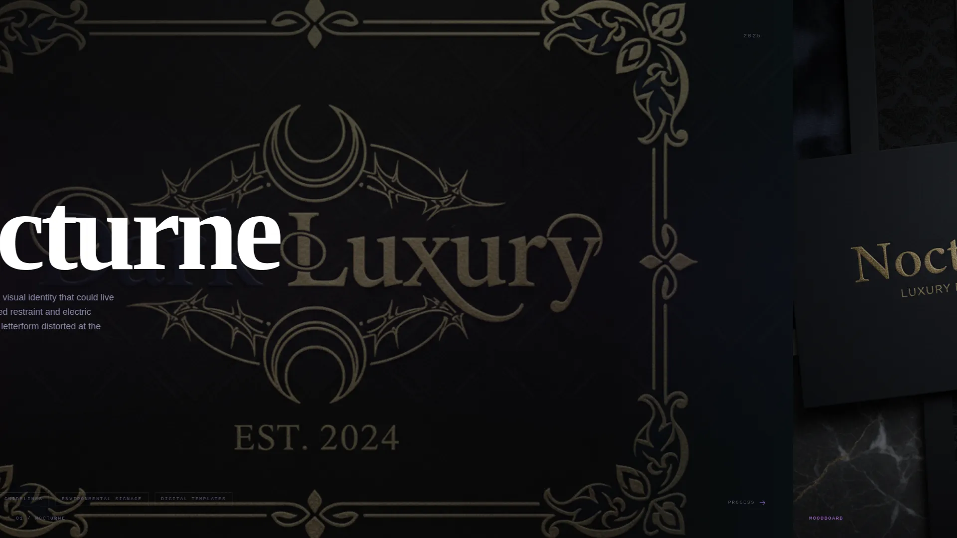 Dark Graphic Designer Portfolio Landing Page Template