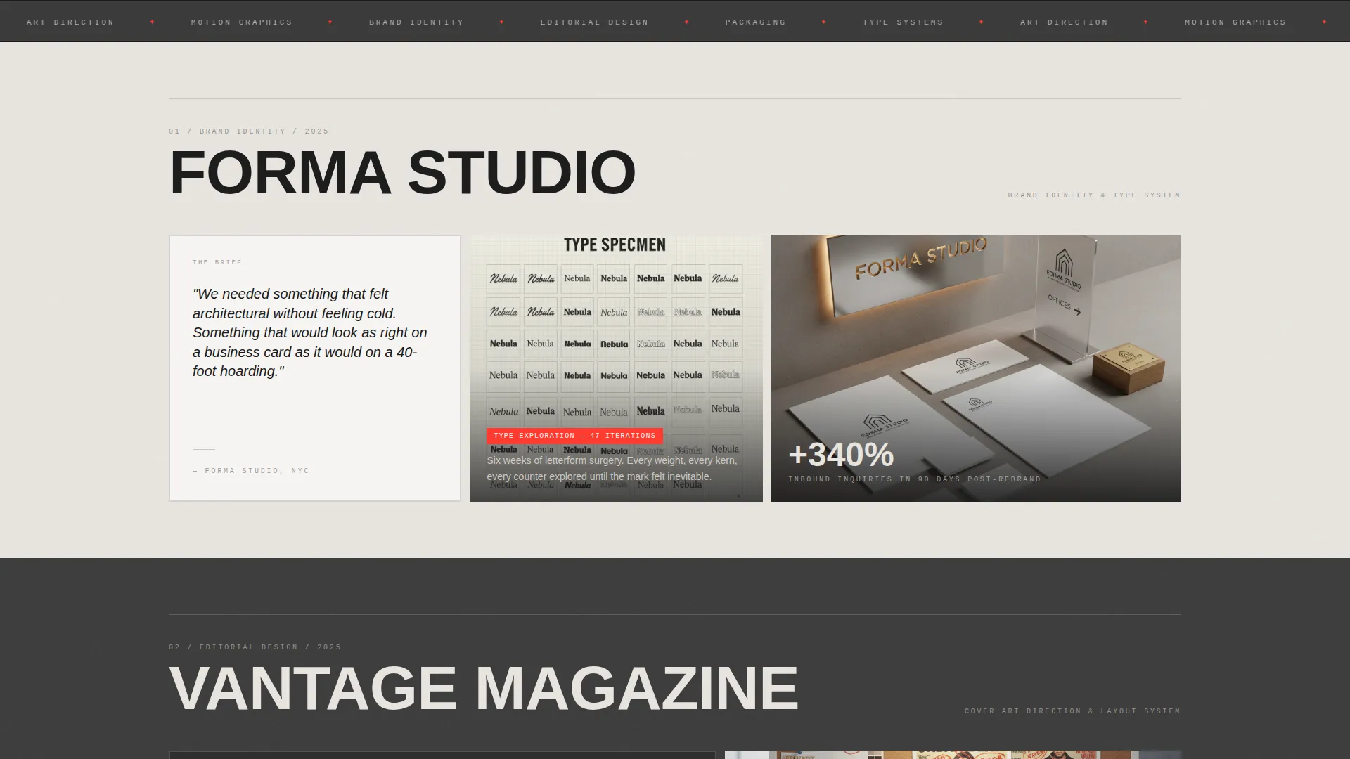 Bold Brutalist Graphic Designer Landing Page Template
