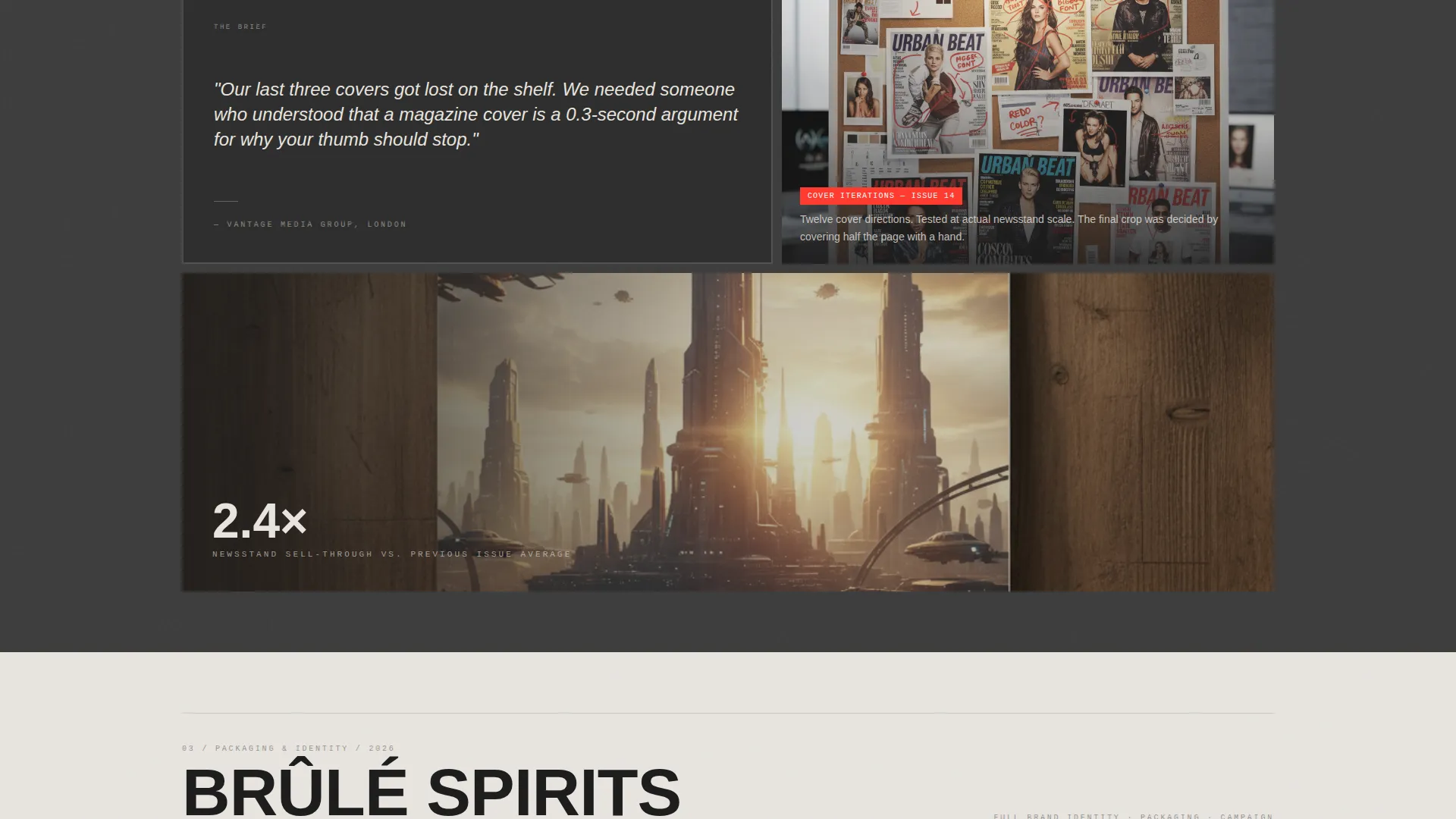 Bold Brutalist Graphic Designer Landing Page Template
