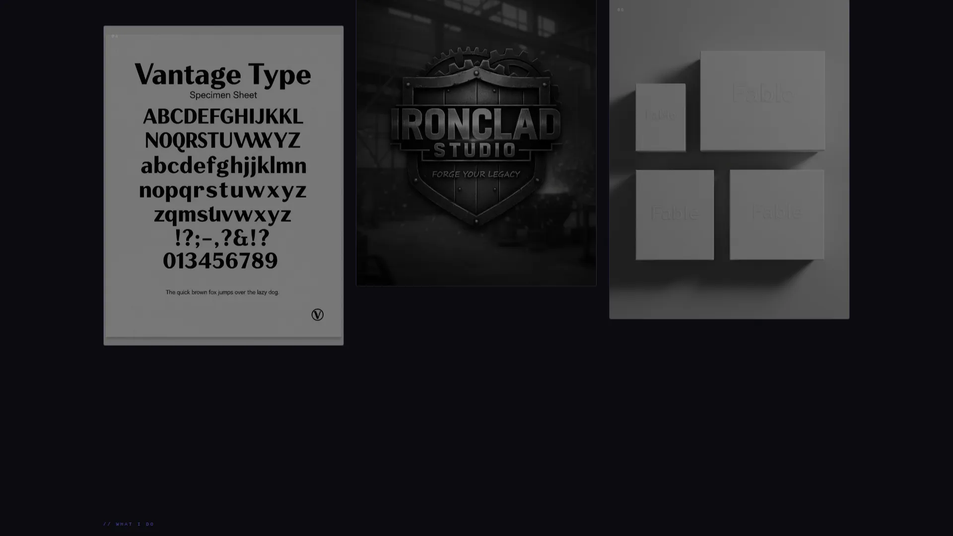 Dark Immersive Graphic Designer Landing Page