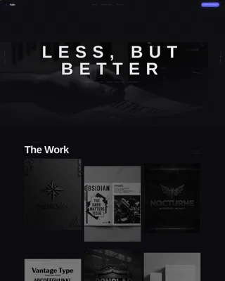 Dark Immersive Graphic Designer Landing Page