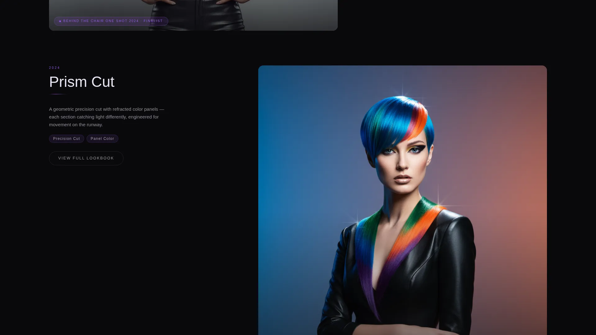 Award-Winning Hair Stylist Portfolio Landing Page