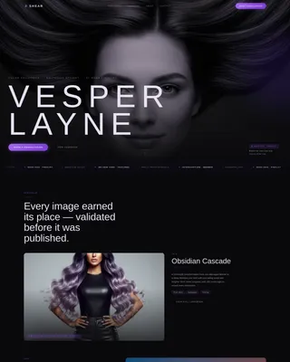 Award-Winning Hair Stylist Portfolio Landing Page