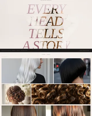 Hair Stylist Case Study Portfolio Landing Page