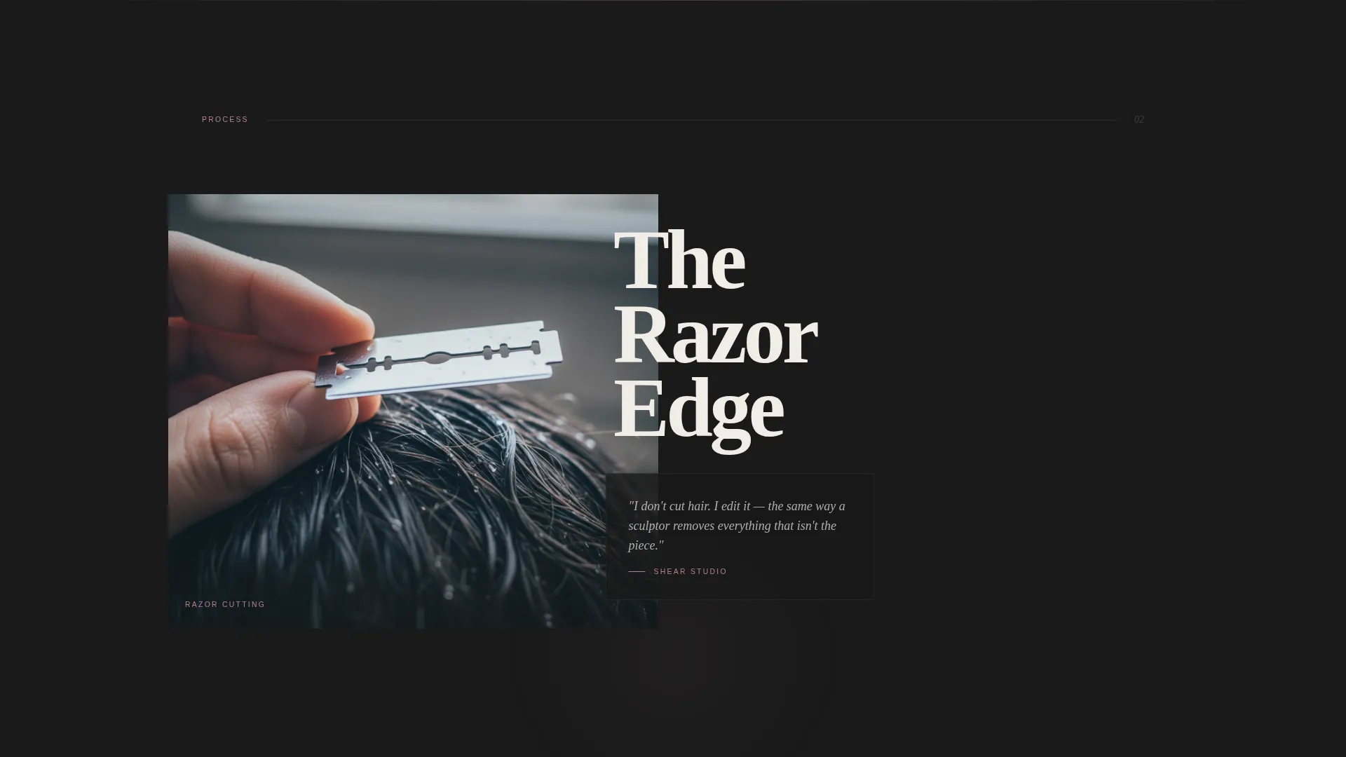 Dark Hair Stylist Portfolio Landing Page Template