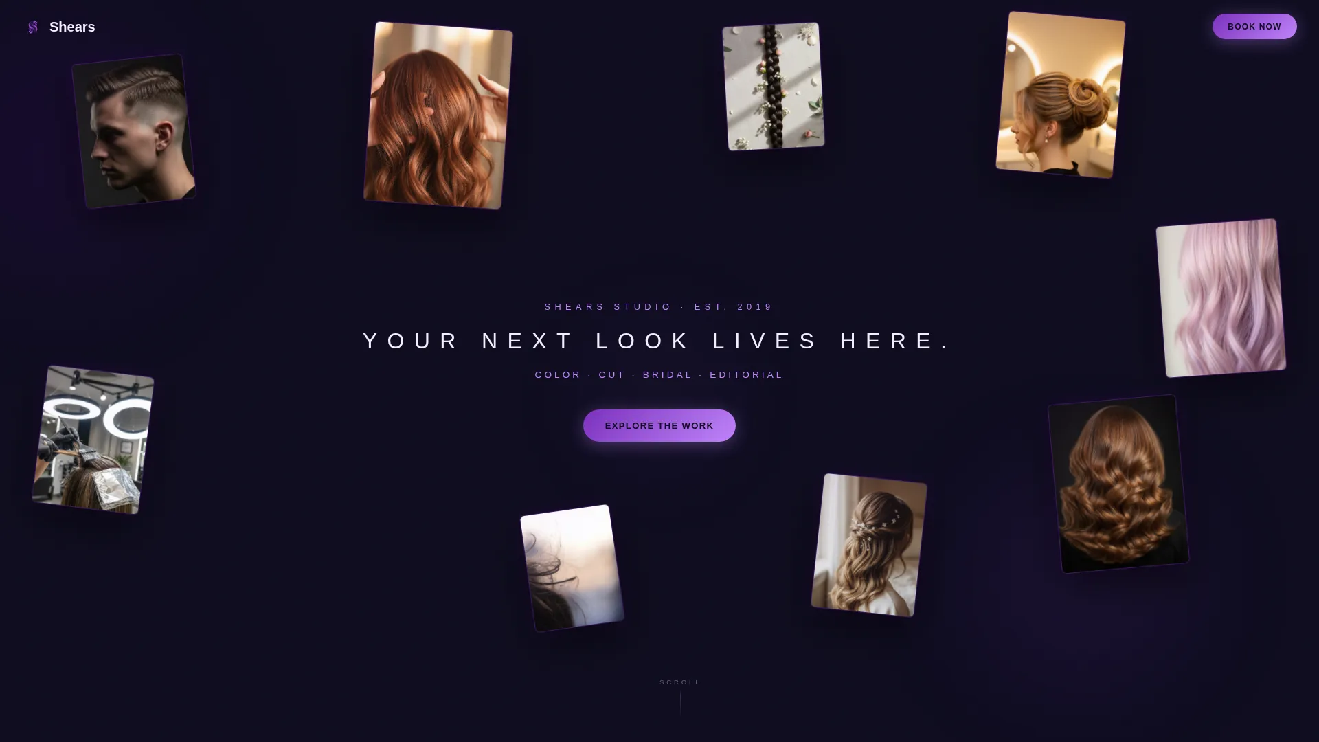 Hairstylist Portfolio Landing Page Template