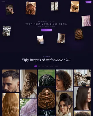 Hairstylist Portfolio Landing Page Template