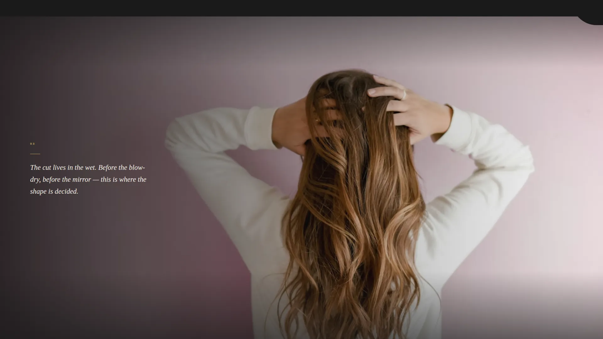 Elegant Hair Stylist Minimalist Portfolio Landing Page