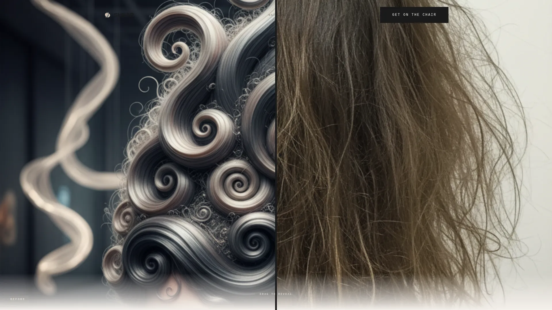 Bold Brutalist Hair Stylist Portfolio Landing Page