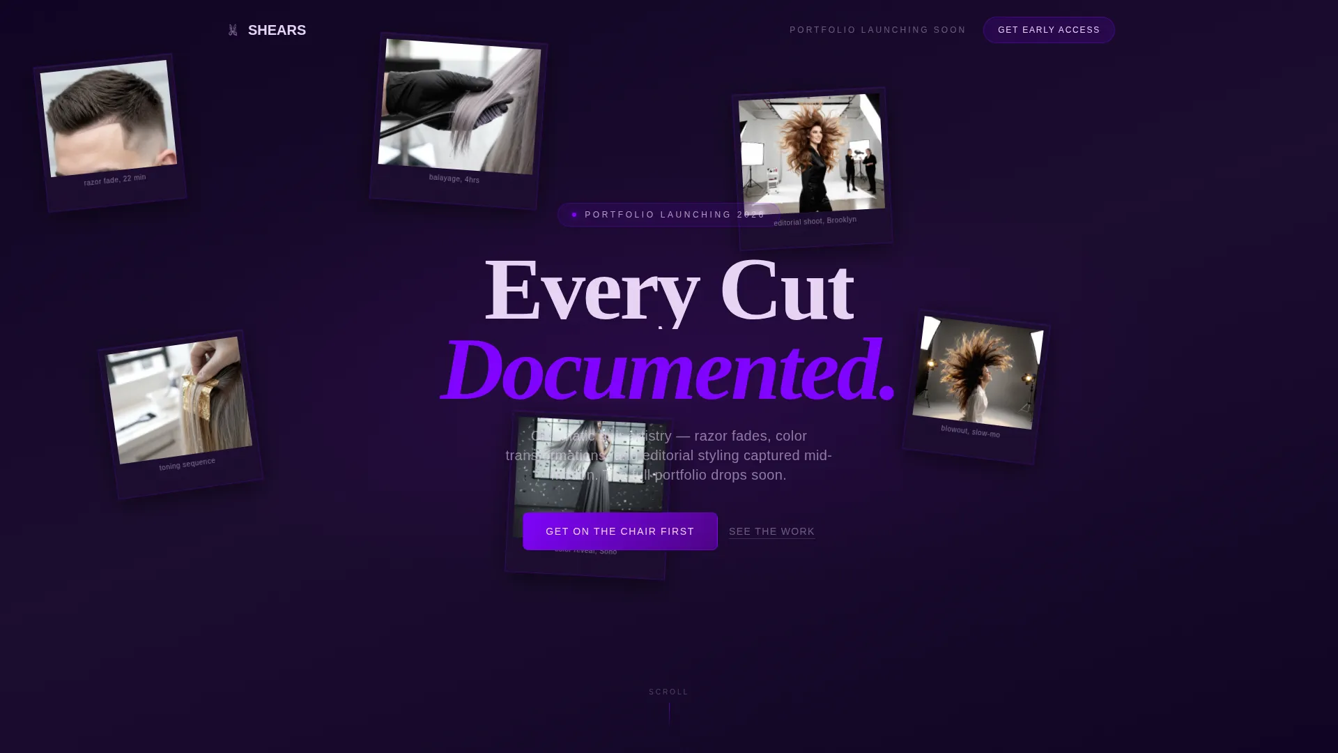 Cinematic Hairstylist Landing Page Template