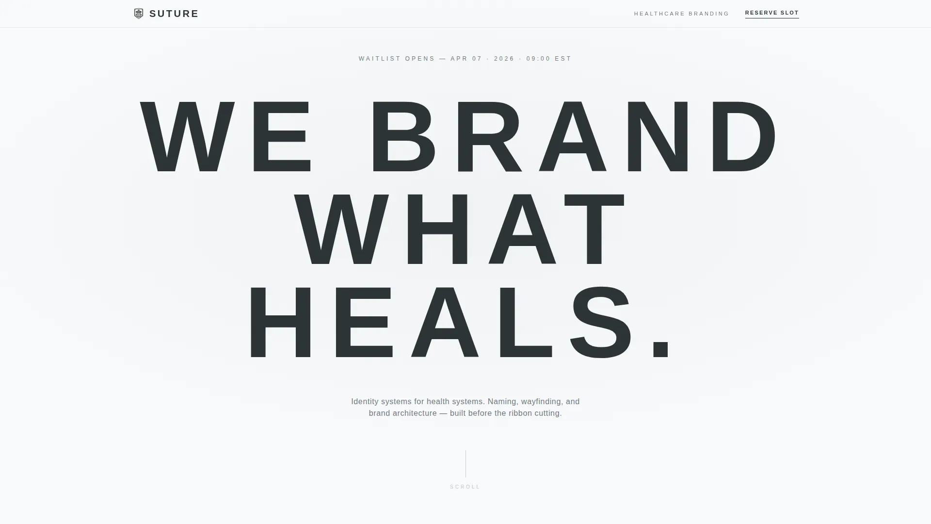 Healthcare Branding Agency Bento Grid Landing Page